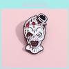Creative New Halloween Series Clown Horror Brooch Decorative Skull Metal Badge