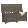 Outdoor Cushion Box Grey 150x50x56 Cm Solid Pine Wood