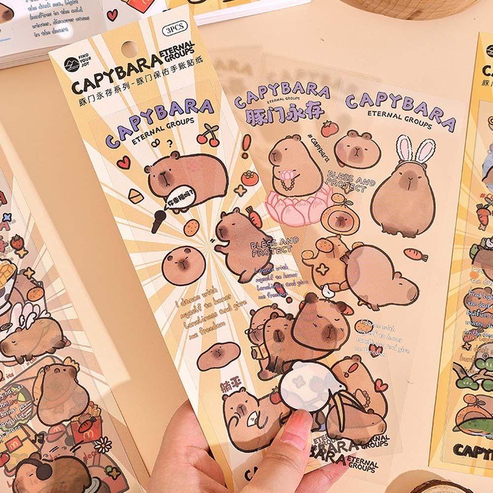 

Водонепроницаемые наклейки Capybara Игрушка DIY Наклейка Животные Наклейки Capybara Guka Наклейки Ноутбук Холодильник