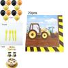 Exciting Excavator Vehicle Truck Party Supplies For Boys Birthday Celebration Decor
