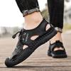 2025 Summer Hand-sewn Casual Men's Shoes Outdoor Wading Men's Sandals 2025 Direct Sales Mesh Fashion