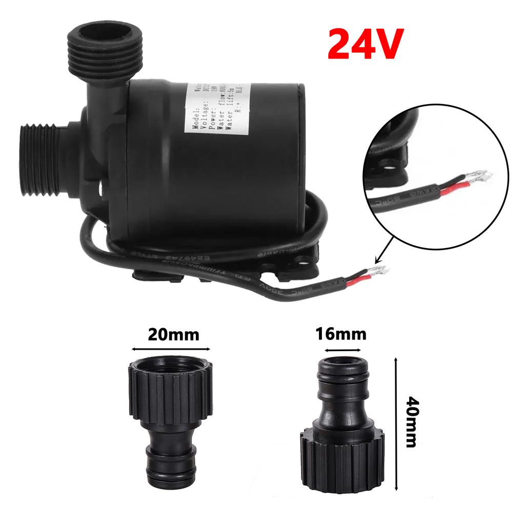 Pompa Wody DC 12/24V Wysokociśnieniowa Ultra Cicha 800L/H Pompa Niskoszumowa Cyrkulacja Wody w Akwarium Mała Pompa Wzmacniająca 1szt.