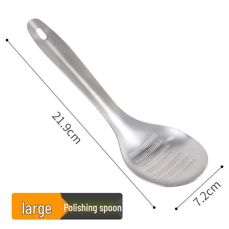 304 Stainless Steel Multi-Purpose Kitchen Tool: Rice Spoon, Ginger Grater, Garlic Paste Maker, Rice Colander