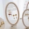 Wooden Frame Embroidery Lace Earrings Stand Flower Jewelry Display Rack  Jewelry Photography
