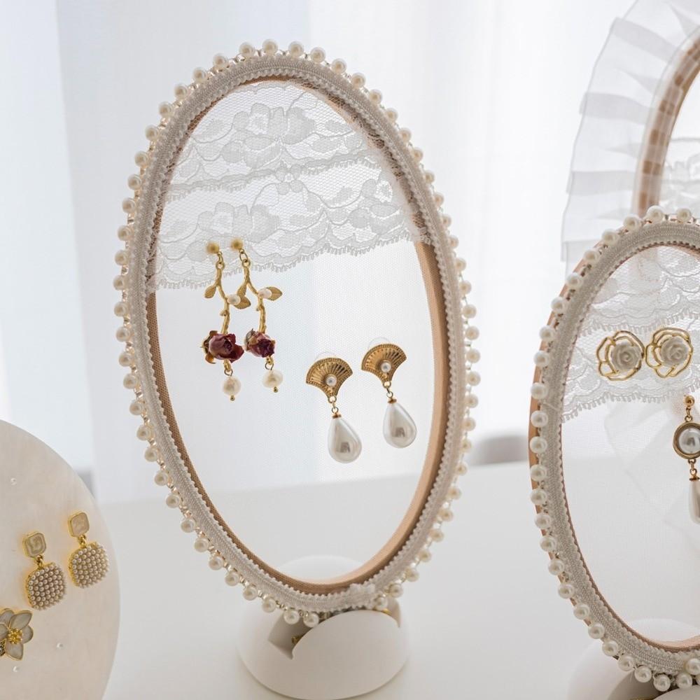 Wooden Frame Embroidery Lace Earrings Stand Flower Jewelry Display Rack Jewelry Photography