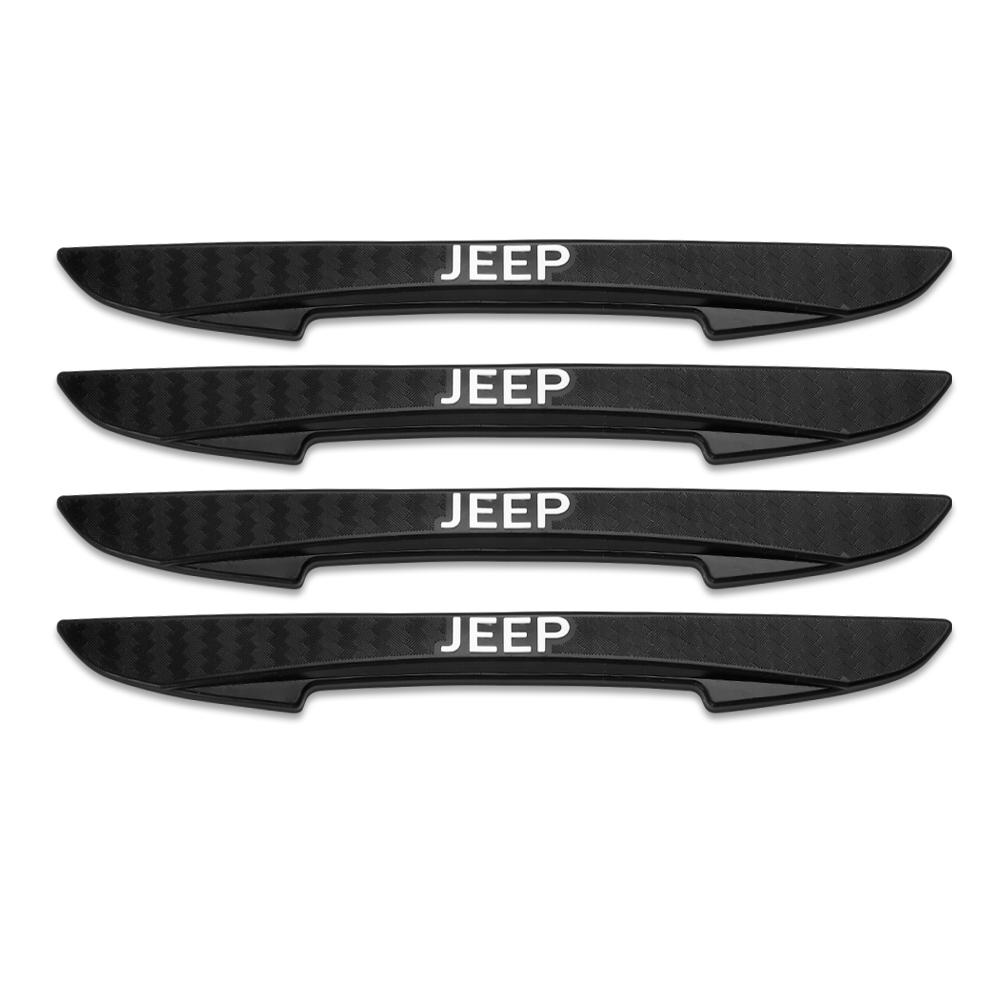 4Pcs Rubber Car Door Edge Anti-collision Strip Protector Sticker Auto Accessories For Jeep Renegade Patriot Wrangler JK Rubicon AJQ1