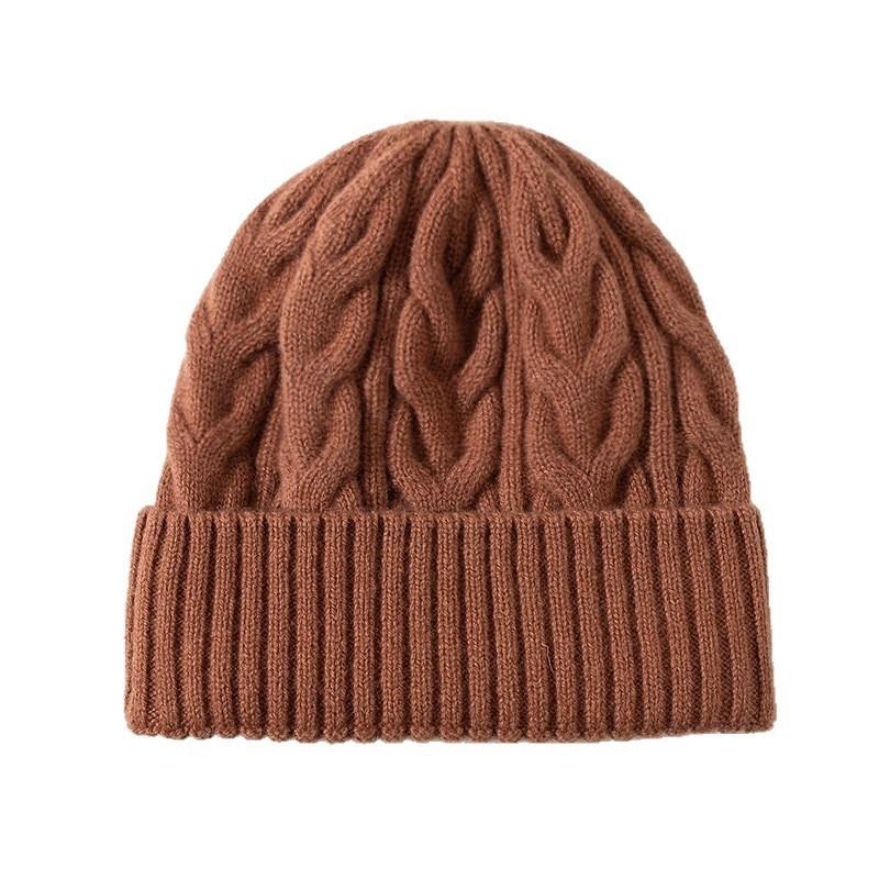 New Thickened Knitted Cap Solid Color Elasticity Beanie Soft Slouchy Bonnet Women Men