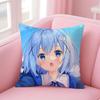 Anime Chino Kafu Cushion Cover Eco-Friendly Odorless Healthy Pillowcase Soft & Comfortable Kid-Safe No Filling