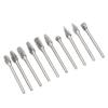 10Pcs Rotary File Milling Cutter Carbide Grinding Head Woodworking Reaming Carving Router 3x6