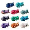 Decorative Crystal Cats Sculpture for Art Collectors Multicolored Resins Animal Miniature Figurine Collectible Ornament