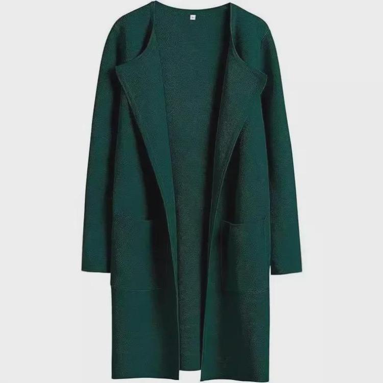 Women American Style Casual Lapel Coat Woolen European