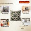 2D Floral Embroidered Pattern Decorative Pillow Covers Pattern Cushion Cover Suitable For Sofa Bedroom Car Pillow Cover
