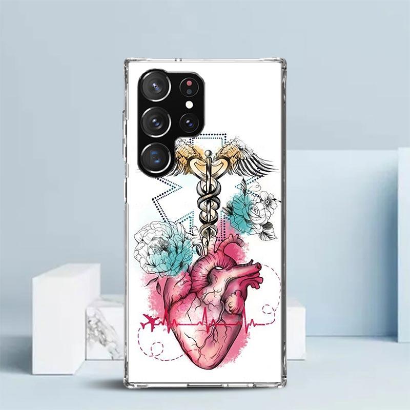 Medicine Nurse Doctor Phone Case For Samsung Galaxy S24 S25 Edge S26 Ultra S22 S23 Plus S21 + S20 FE Soft TPU Back Cover Galaxy