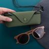 Sunglasses Storage Bag Hanging Eyeglasses Holder Eyewear Protective Case PU Leather Glasses Case
