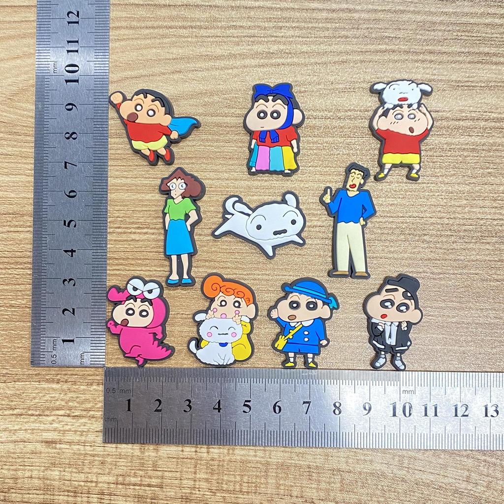 Crayon Shin-chan Crocs Charms Set: 20 Stylish Shoe Accessories, DIY Soft Rubber PVC Buckles