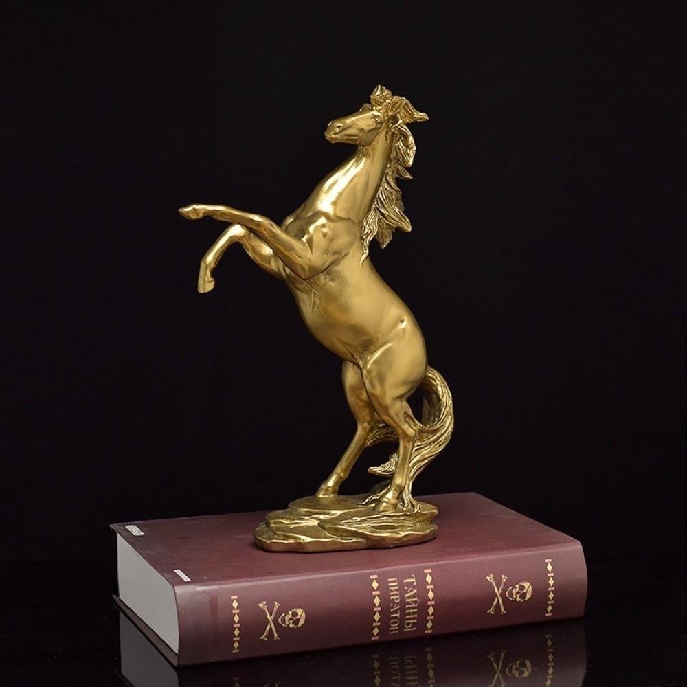 Desktop Horse Sculpture Ornament Resin Standing Horse Statue Standing Horse Figurine  Home