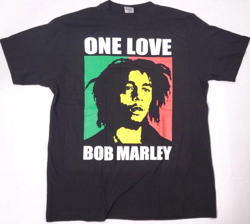 BOB MARLEY One Love Rasta Reggae Legend T-Shirt Men s Black Adult New XXL