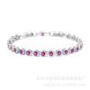Pretty Girl Round Seamless Bottom Inlaid Zircon Bracelet Design Platinum-Plated Jewelry Women'S Jewelry Spot