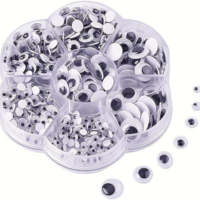 700 Stück selbstklebende, gemischte Wackelaugen, 4–12 mm, für Bastelarbeiten, Scrapbooking, Basteln