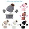 Hat Scarf Gloves Set Knitted Warm Hat Mittens Neck Warmer for Boys Girls