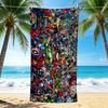 1Pc Superhero Comic Collage Beach Towel, Quick Dry, Multi-Use for Beach Pool Gym Yoga Home Travel, Christmas, Halloween, Xmas Gift M928666
