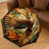1pc Eagle Leaves Automatic Open/Close Umbrella with Windproof, 8-Rib Sturdy Canopy, Durable Ribs, Fashionable Design1236A