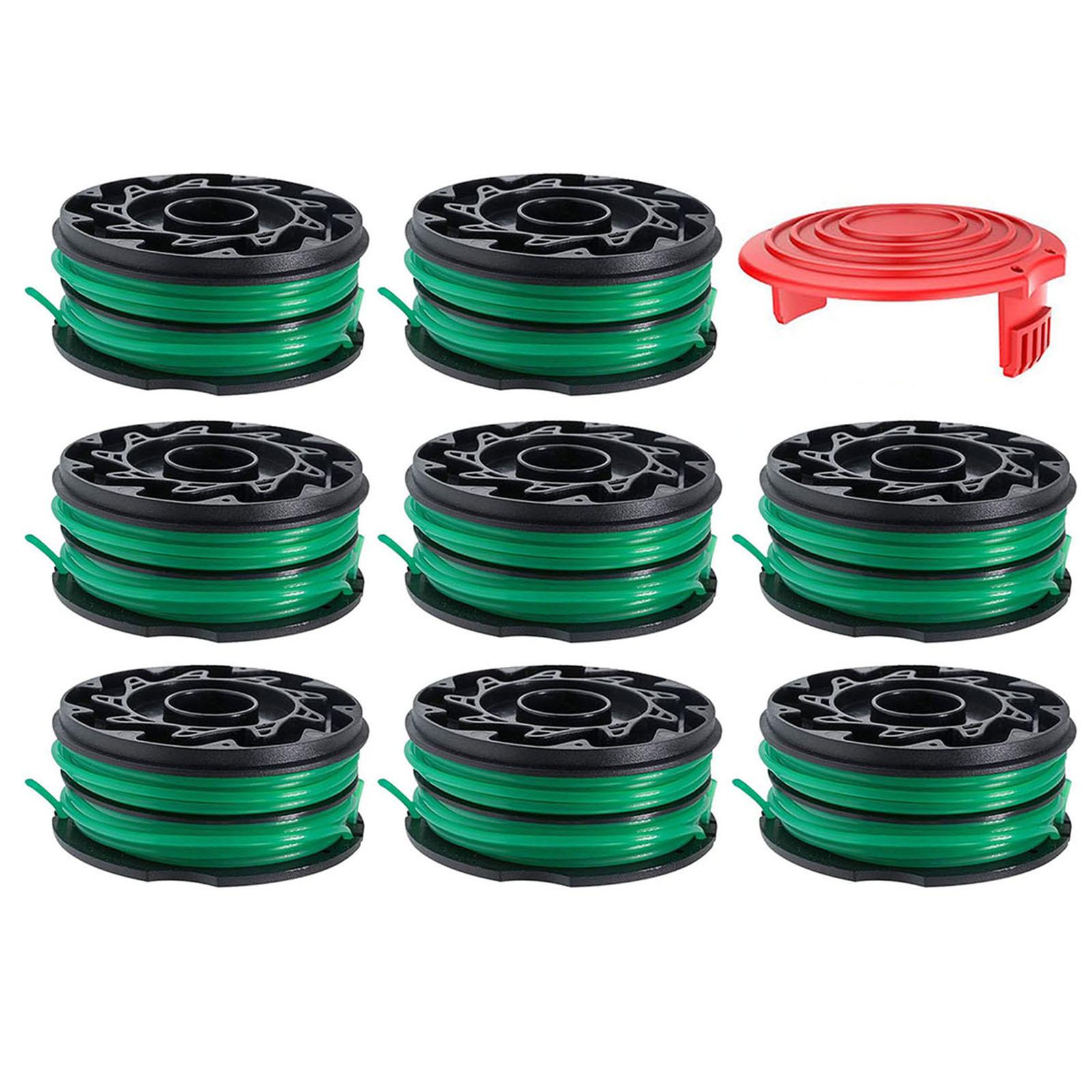 

For Black & Decker Lawn Mower 8 DF-080-BKP Nylon Wire Spools + 1 RS0011 Spool Cap A