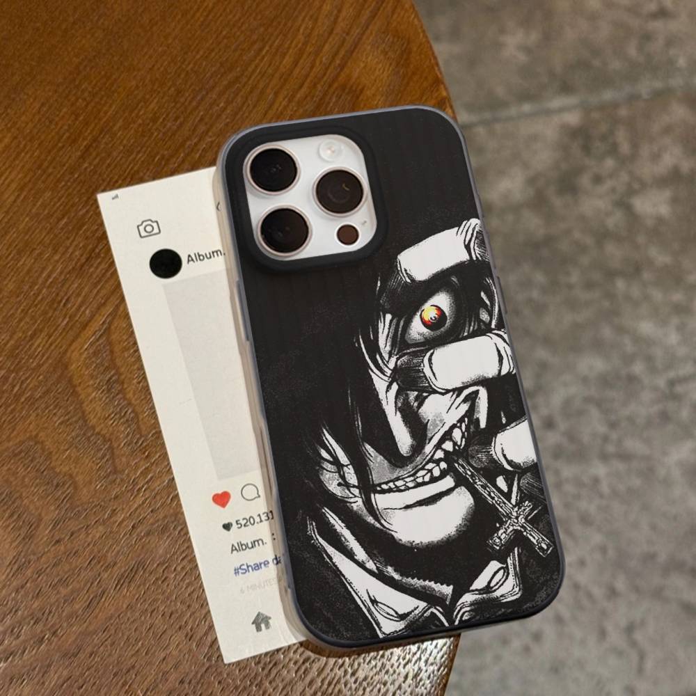 Horror Anime Hellsing Phone Case For IPhone 17 16 15 14 Plus 11 12 13 Pro Max Shockproof Protection Soft Back Cover