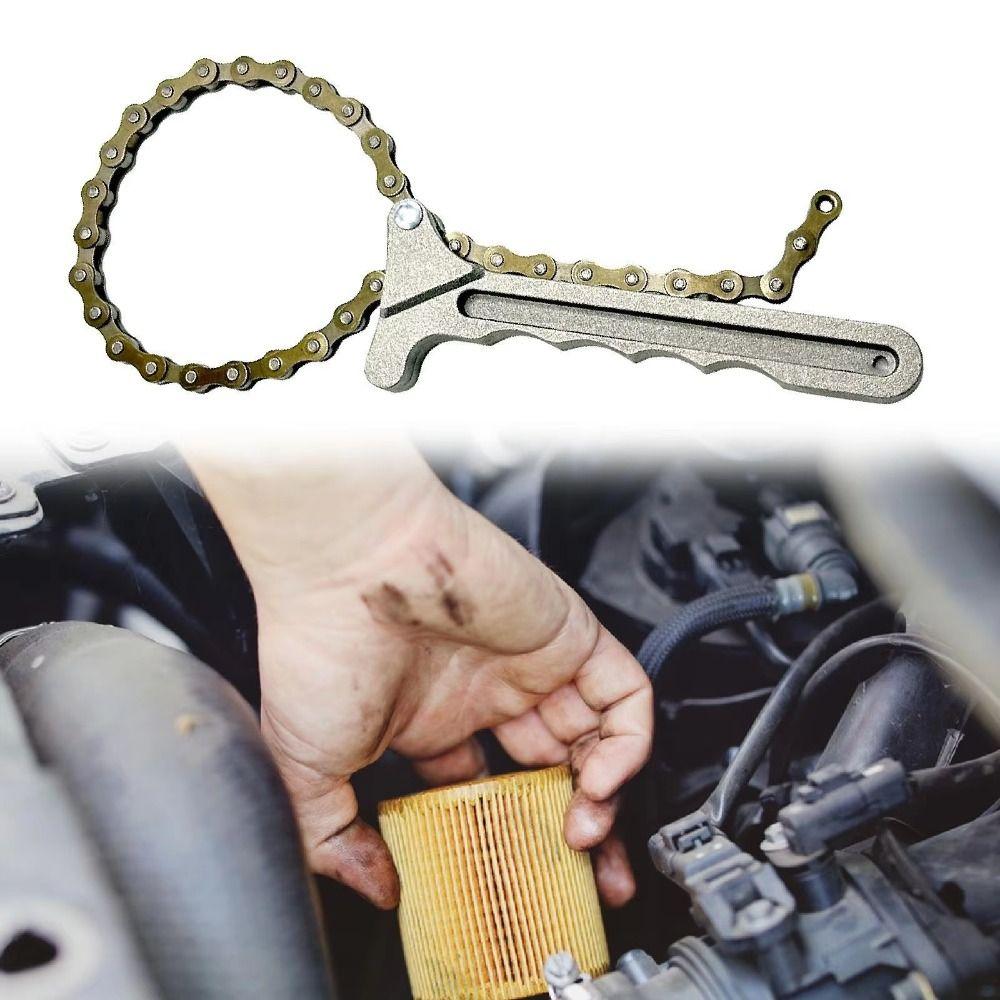 High Quality Oil Filter Chain Grip Adjustable Engine Oil Filter Wrench  Maintenance