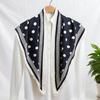 Retro American printed triangle scarf women's versatile atmosphere decorative headscarf multi-functional fart curtain neck scarf silk scarf