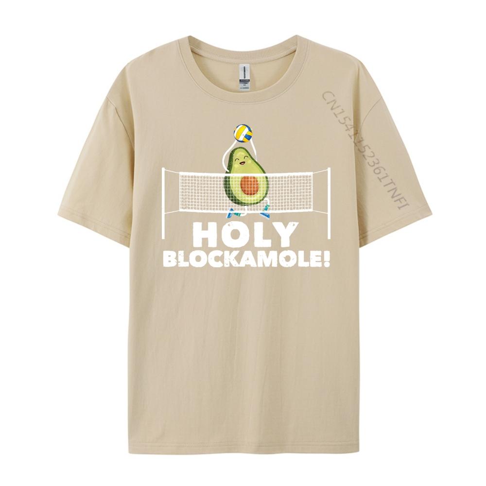 Holy Blockamole Volleyball Funny Sports Player Blocker Brand Clothing Women Tee Shirt Men