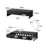 Yamazaki Jitsugyo (Yamazaki) Monitor Stand with Drawer That Can Also Fit Game Controllers Black W50 X D24 ~ 41 X H12.8cm Tower Monitor Stand Tabletop