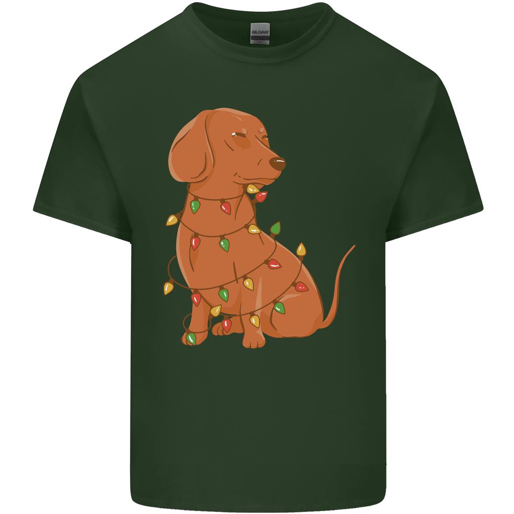 A Funny Christmas Tree Dachshund Unisexs Light Cotton TShirt