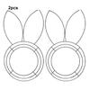 2 Stück Kaninchen Drahtkranz Personalisierter Oster-Blumen-Spiralkranz 2er Pack/Los Hase Und Außenbereich 2 Stück/Set Metall Und Dekoration