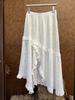 AS Designer 2026 Spring Irregular Dark Jacquard Ruffle Lace Skirt