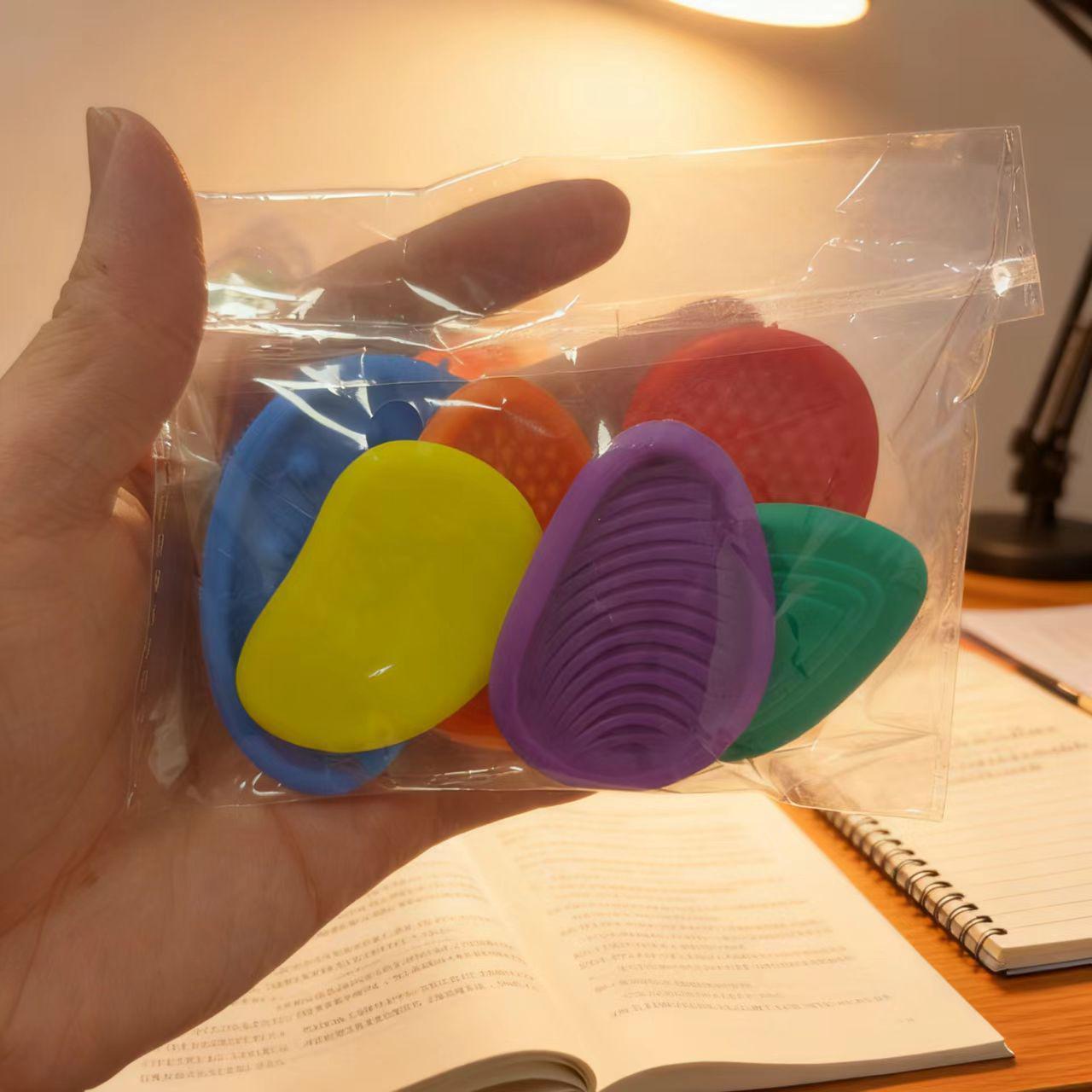 Silicone Fidget Toy: Soft Textured Decompression Stone for Kids Sensory Relief Single Sensory Stone, Random Color, OPP Bag