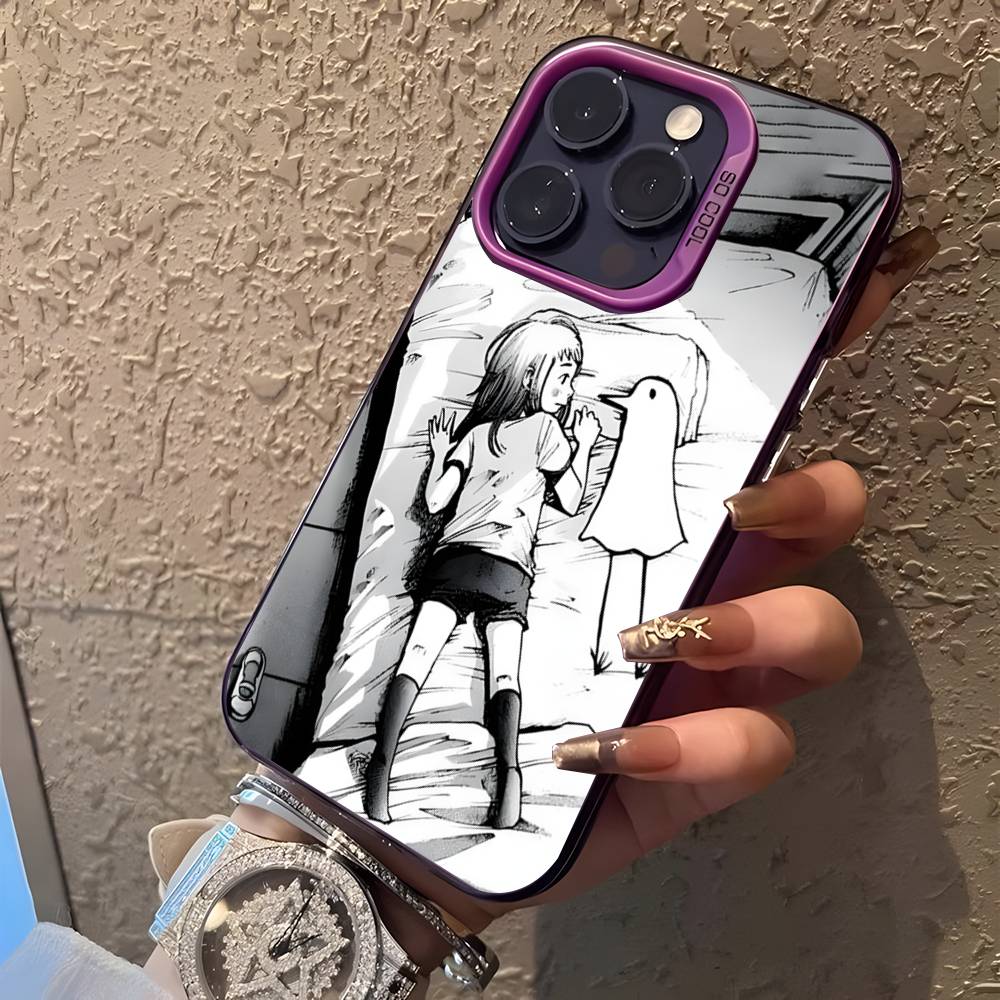 Goodnight Oyasumi Punpun Purple Matte Shockproof CoverPhone Case For iPhone 17,16,15,14,13,12,11,Pro,XS,Max,Plus,Mini,SE4,E