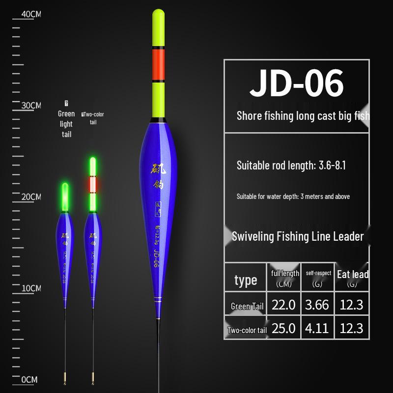 Dual-Use Electronic Fishing Float - Long Cast Sliding Rig for Day & Night, Big Fish and Carp, with Eye-Catching Night Light