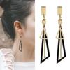 Trendy Geometric Tassel Earrings: Korean-Style Long Triangle Design