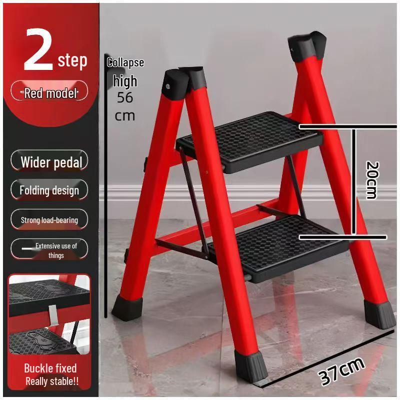 Multifunctional Folding Telescopic Indoor A-Frame Ladder, Portable 4-Step Household Climbing Ladder