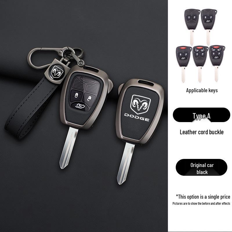 Dodge Straight Key Cover - Ku Bird Metal Shell, Vintage Remote Full Package Buckle for Men/Women
