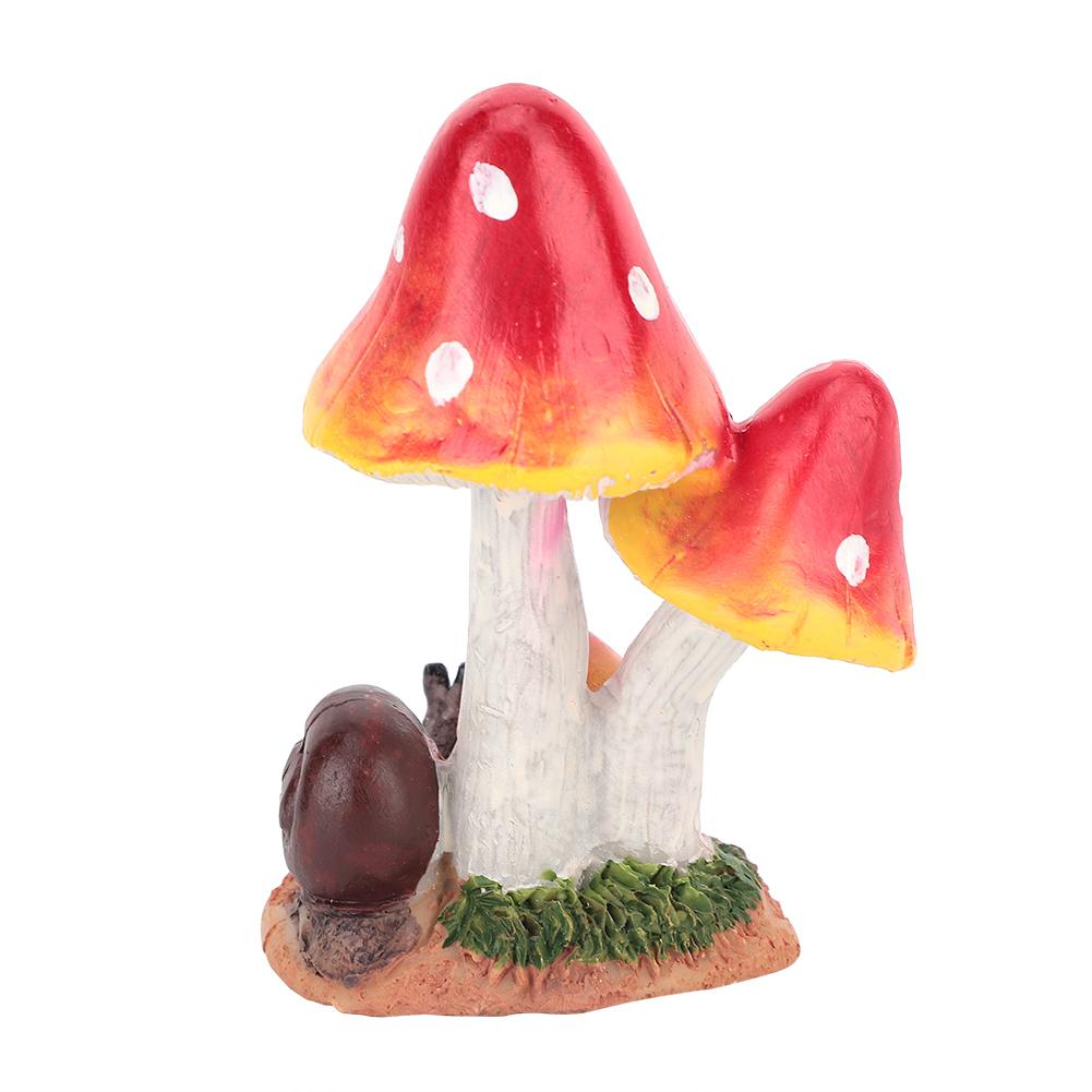 Cute Animal Mushrooms Lawn Decorations Gardens Courtyard Ornaments(Red)