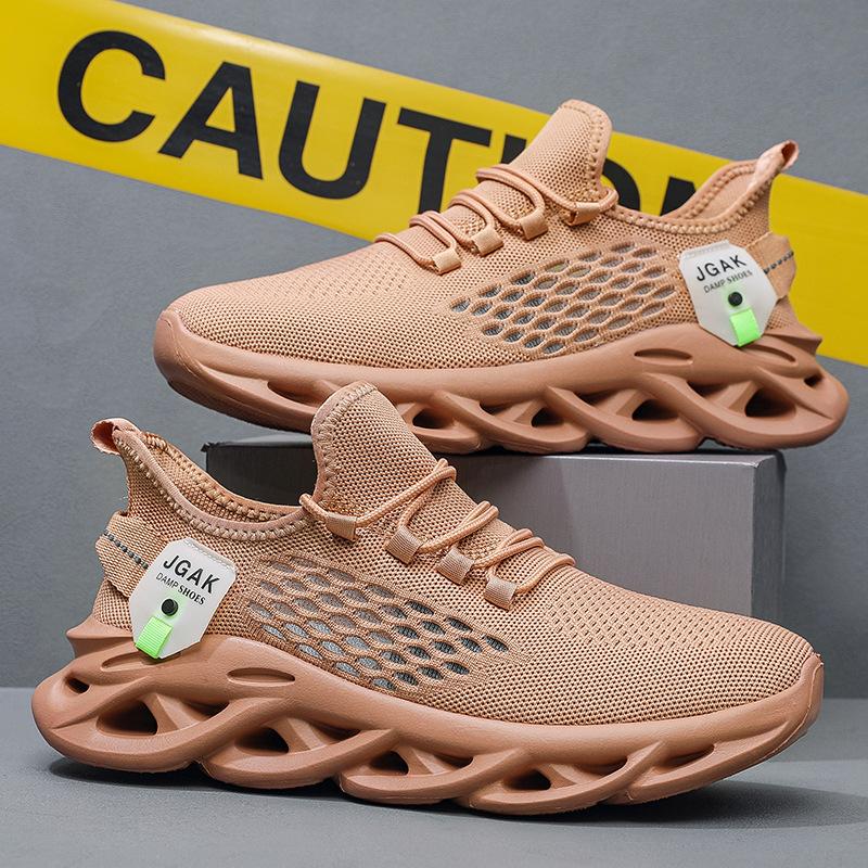 Popular sports shoes men's foreign trade large size 50 ultra-light casual men's shoes twist bottom transport flying woven breathable running shoes men