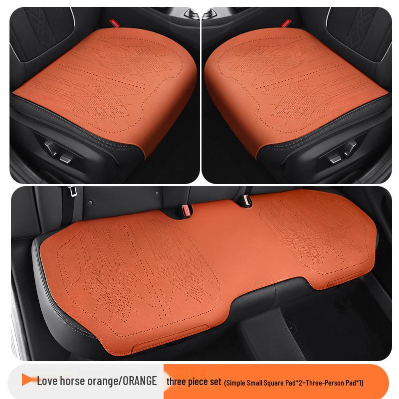 Universelles ultradünnes atmungsaktives Wildleder-Autositzkissen-Set für alle Jahreszeiten