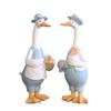 1pc/2pcs Couple Duck Statue Garden Ornaments Cartoon Duck Animal Resin Sculpture Ornaments Decoration For Outdoor Landscape Pond Yard Lawn Garden