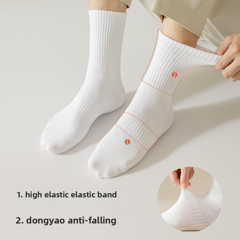 Herren Frühling und Herbst Reine Baumwolle Taille Anti-Pilling 10A Antibakteriell Geruchshemmend Absorption in den Röhrensocken