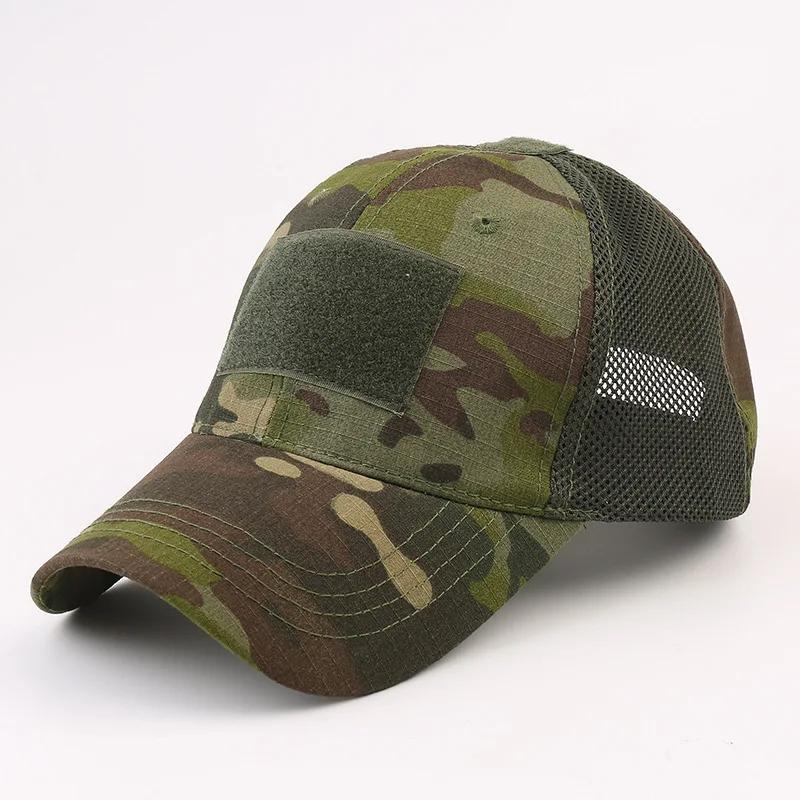 Camouflage Outdoor Baseball Caps Mesh Tactical Hiking Fishing Sport Adjustable Snapback Contractor Dad Hats Men Women
