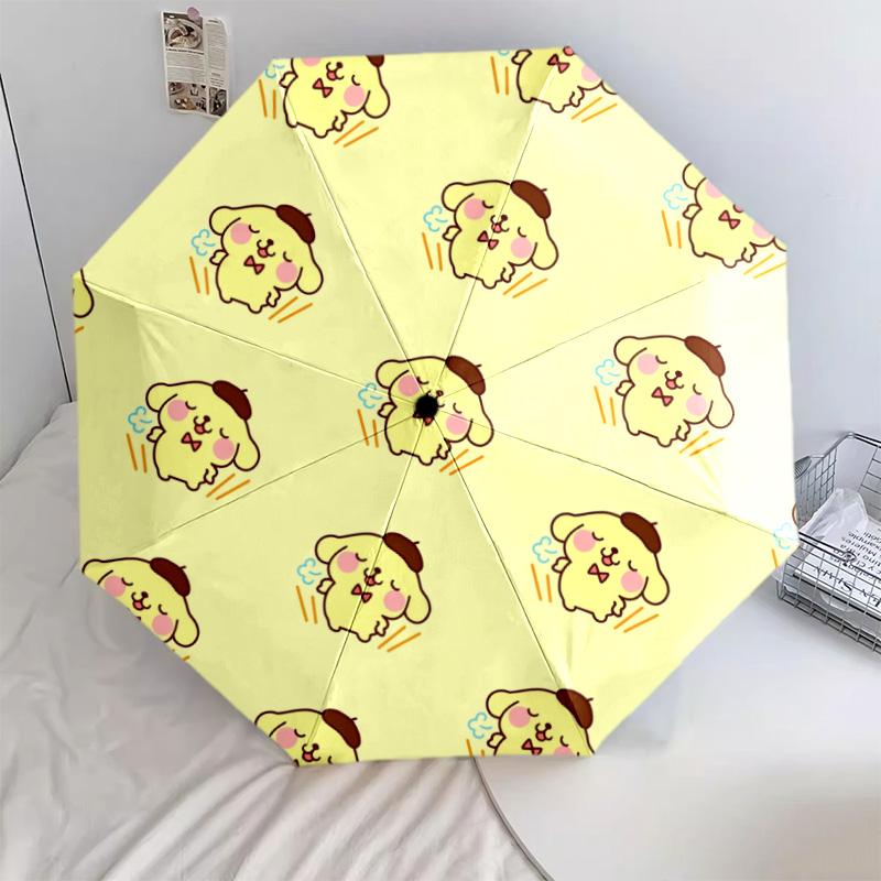 Pompompurin  Pattern, Automatic Folding Umbrella, Portable and Foldable Design, 8 Ribs, a Christmas or Birthday Gift.