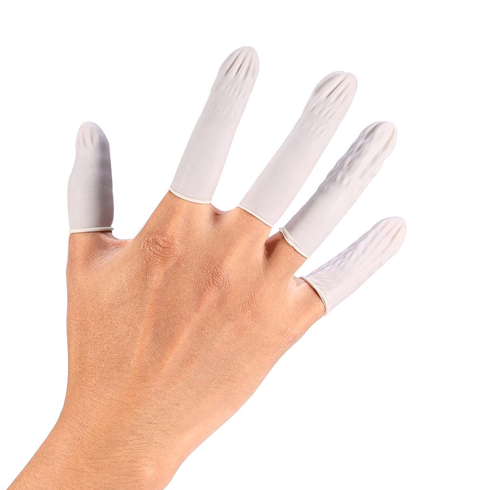 100PcsCelsiusBag Disposable Anti Static Protective Rubber Finger Cots Tattoo Nail Art Accessory