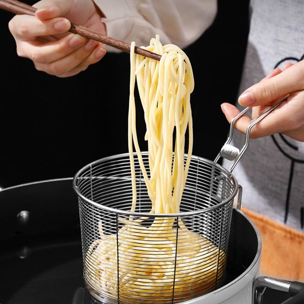1Pcs Chip Serving Deep Frying Basket with Handle Chip Filter Fryer New Strainer Mesh